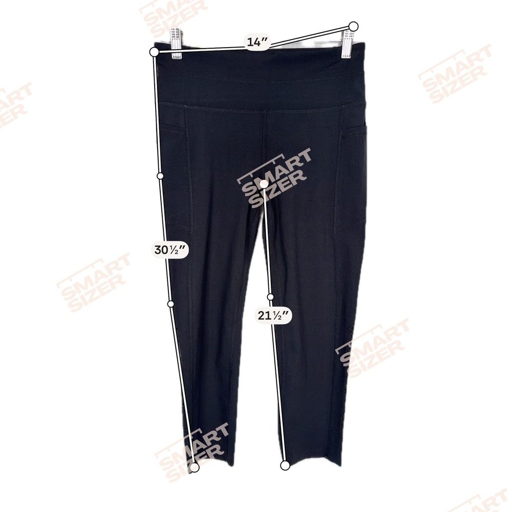 Tangerine Leggings Women Medium Black Active Laser Cut Perforated Side Pockets - Picture 10 of 10